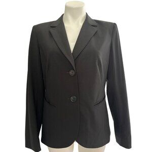 Lafayette 148 Black Womens Tailored Blazer Size 8 Button Front Jacket